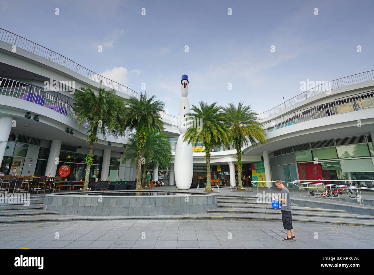 Anzeigen von Vivo City, dem größten Einkaufszentrum in Singapur. Stockfoto