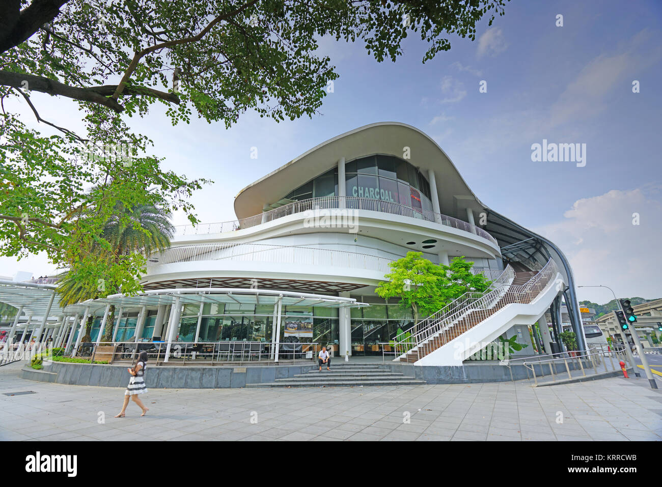 Anzeigen von Vivo City, dem größten Einkaufszentrum in Singapur. Stockfoto