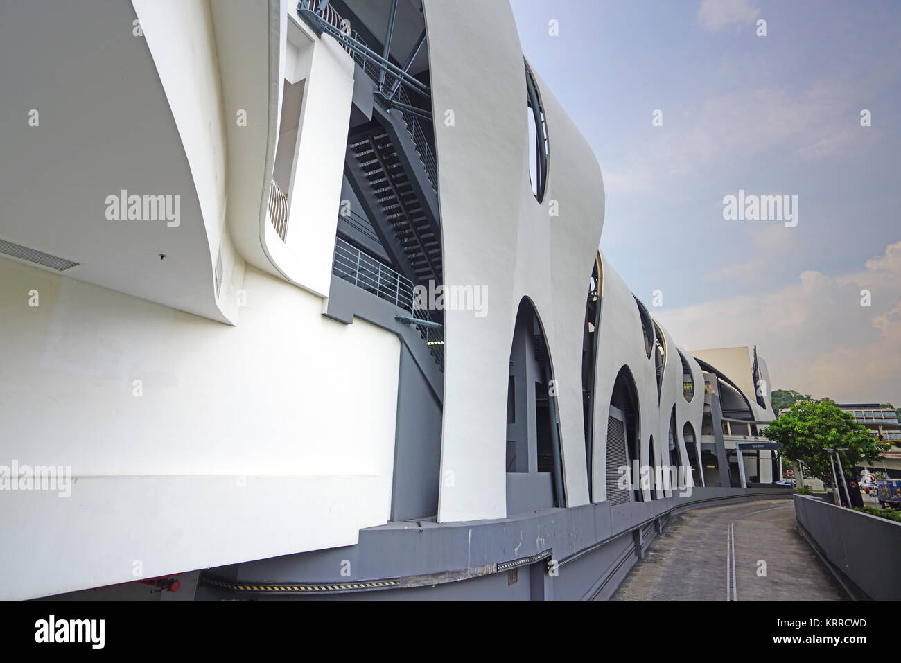 Anzeigen von Vivo City, dem größten Einkaufszentrum in Singapur. Stockfoto