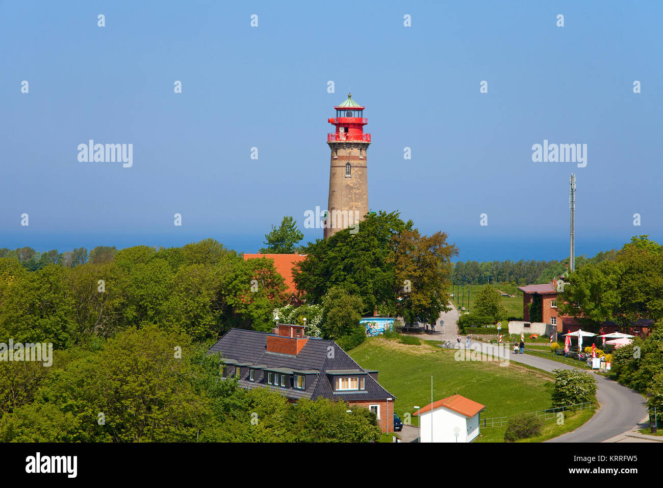 Neue Leuchtturm am Kap Arkona, das Nordkap, Insel Rügen, Mecklenburg-Vorpommern, Ostsee, Deutschland, Europa Stockfoto