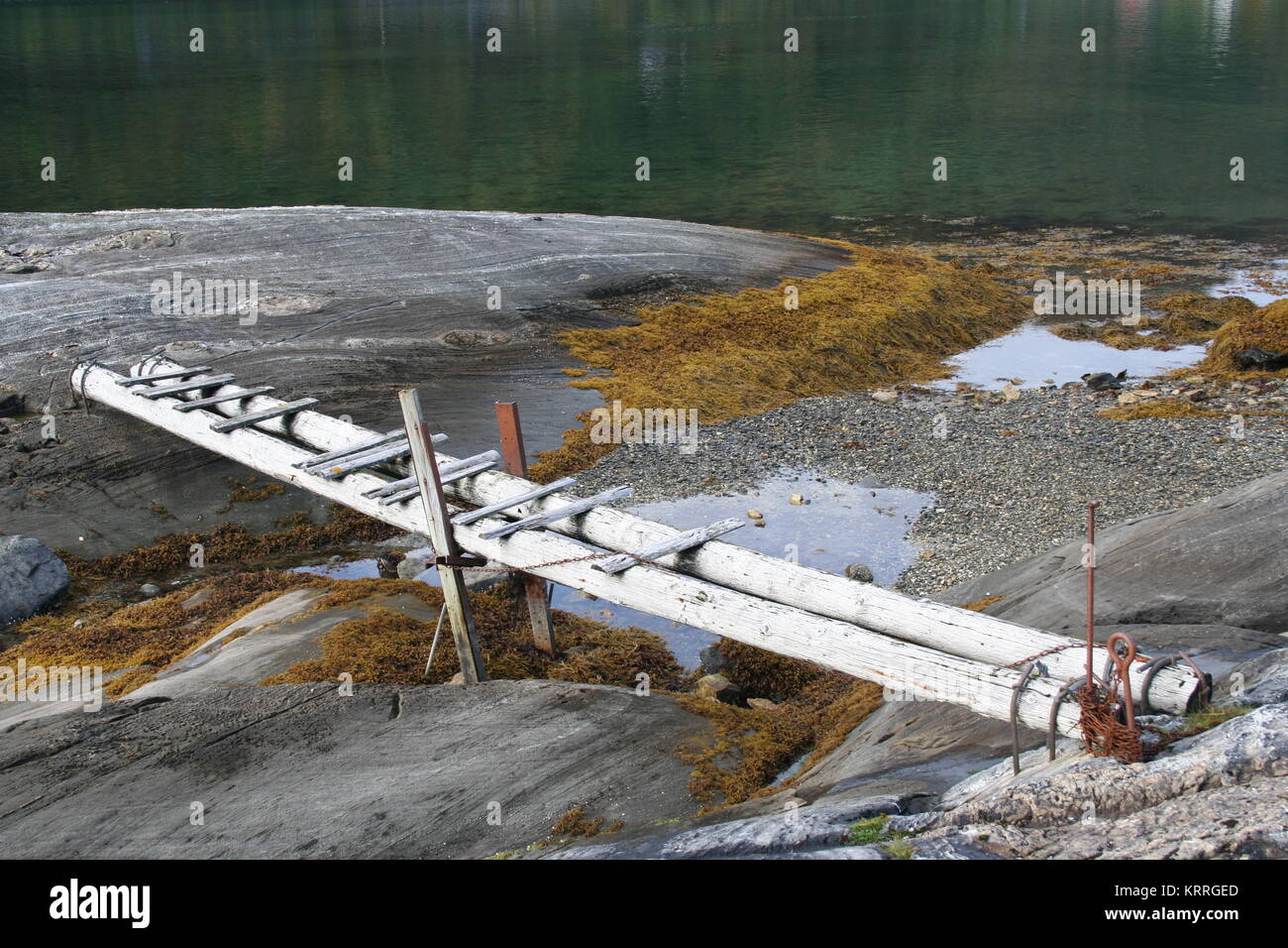 Holz- foortbridge Stockfoto