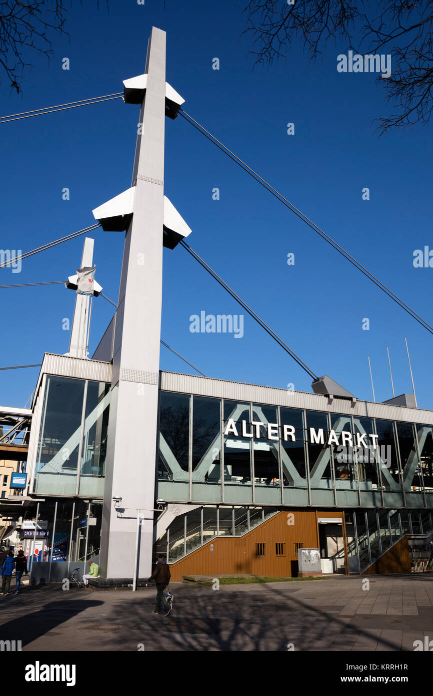 Bahnhof Alter Markt, Wuppertal, Bergisches Land, Nordrhein-Westfalen, Bronchial-, Europa Stockfoto