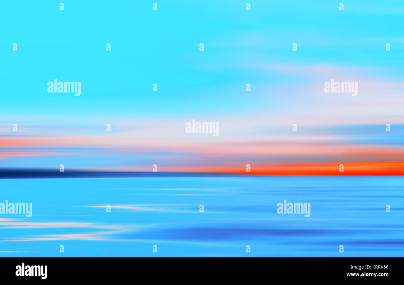 Abstrakte Bewegung verschwommen Licht farbige Meer Hintergrund Stockfoto