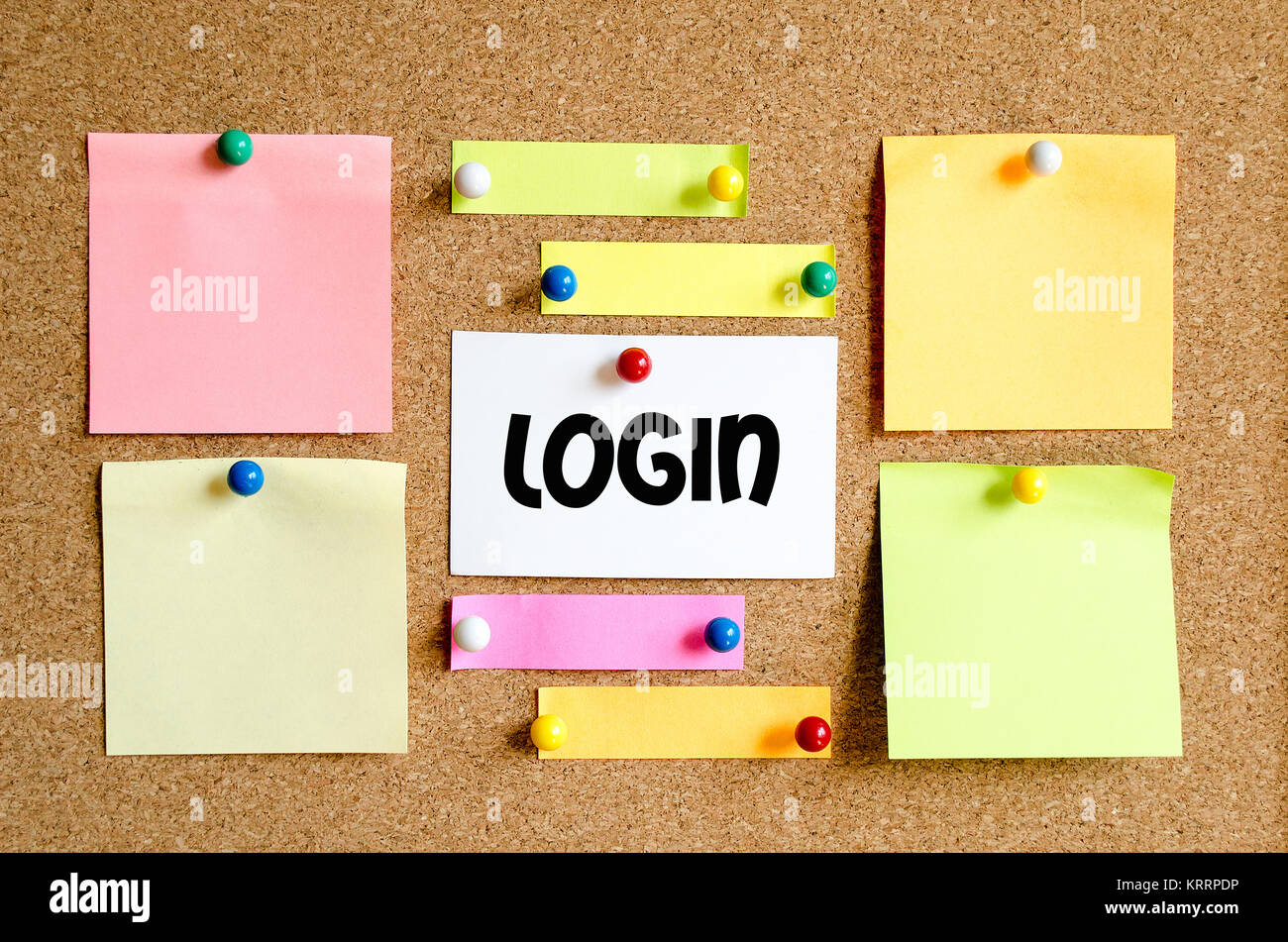 Login text Konzept Stockfoto