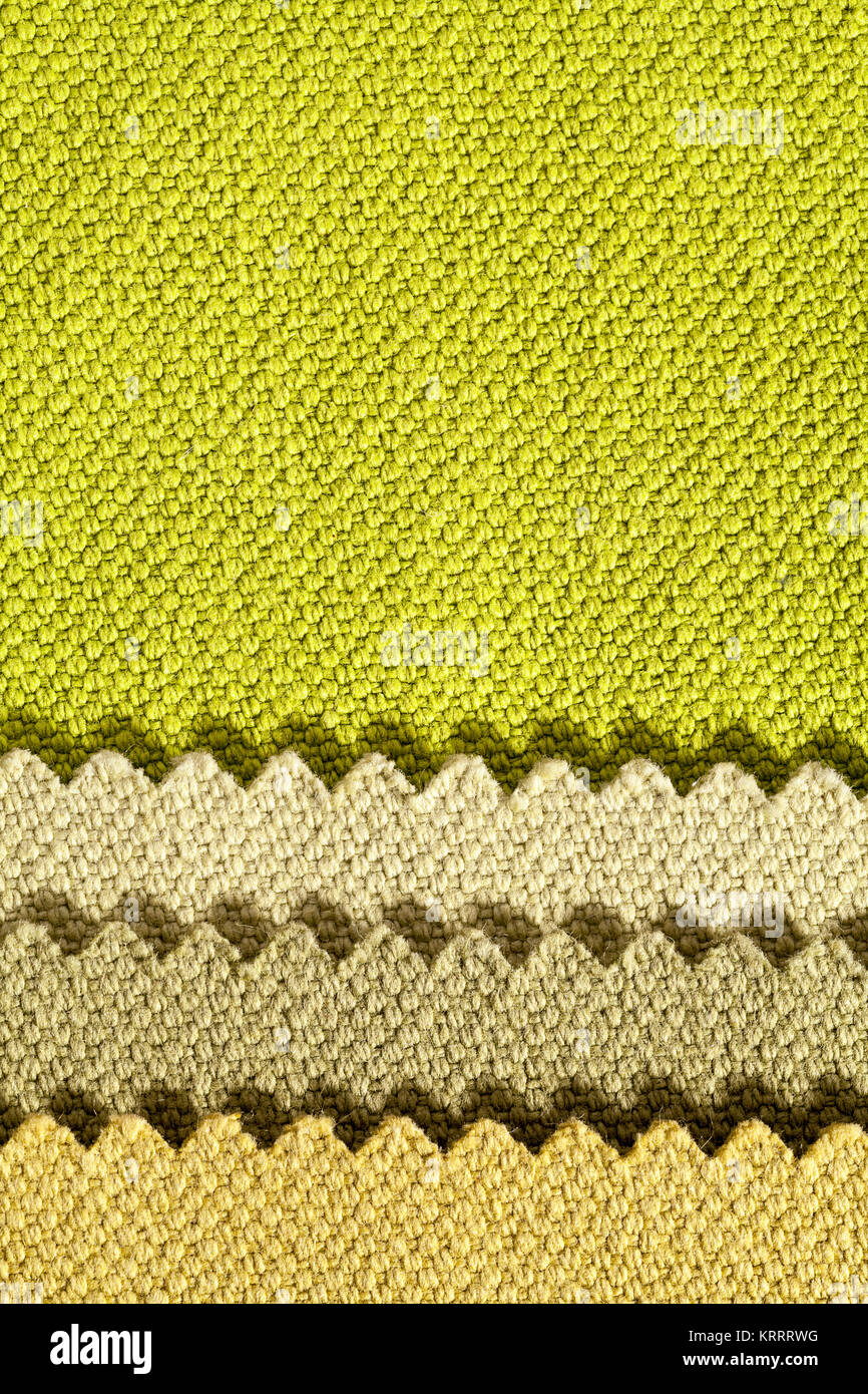 Zusammensetzung der farbige Streifen der gerippten Baumwolle Stockfoto