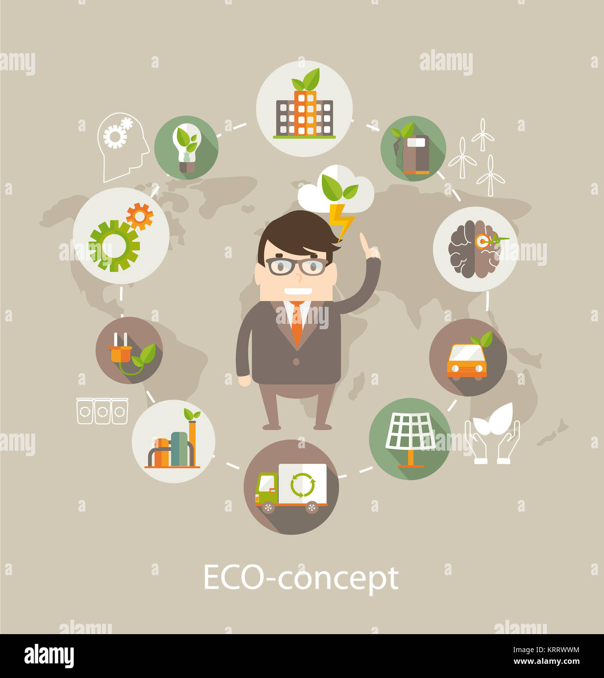 Eco-Konzept, Vektor. Stockfoto