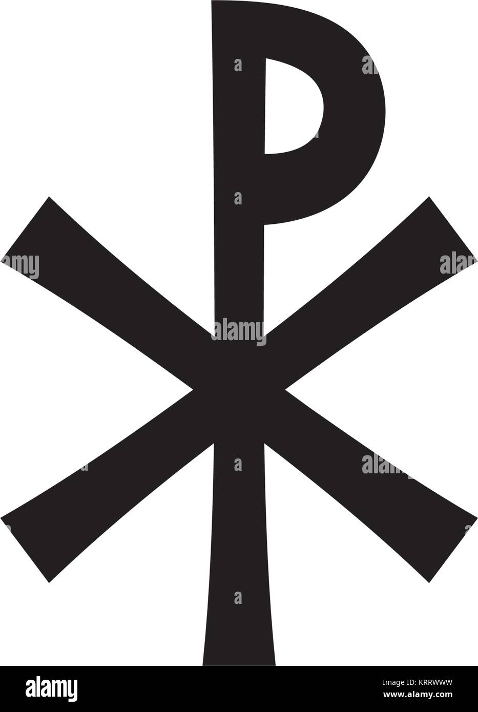 Christogram - Christliche Monogramm des Jesus Christus, der Retter, den Herrn, unseren Gott. (Mittelalterliches Monogramm). Stock Vektor