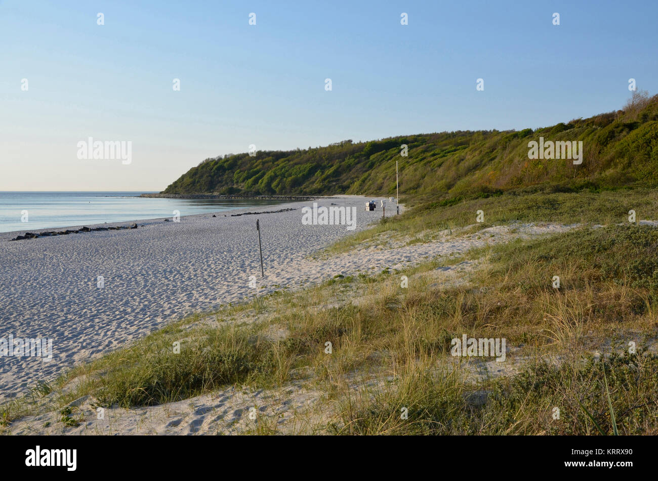 Abend am Weststrand, Hiddensee Stockfoto