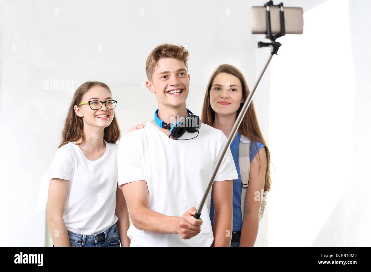 Selfie Schule. selfie Gruppe von Freunden. Stockfoto