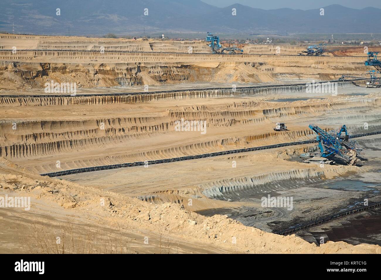 Coal Mine Ausgrabung Stockfoto