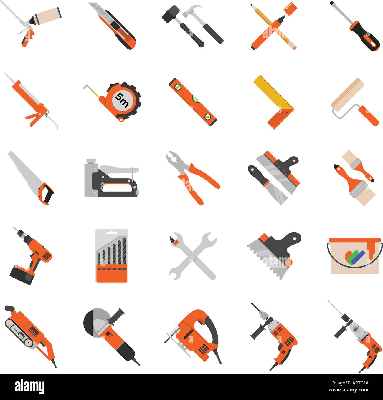Home Reparatur Werkzeuge Vector Icons. Reparatur Werkzeuge für Reparatur  und Konstruktion. Bohrmaschine, Säge, Hammer, Schraubenzieher und anderen  Bau t Stock-Vektorgrafik - Alamy
