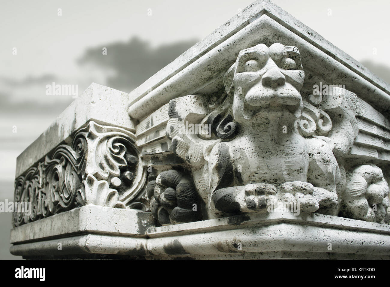 Detail von schräg oben mit schönen Künstlerische Dekoration Stockfoto