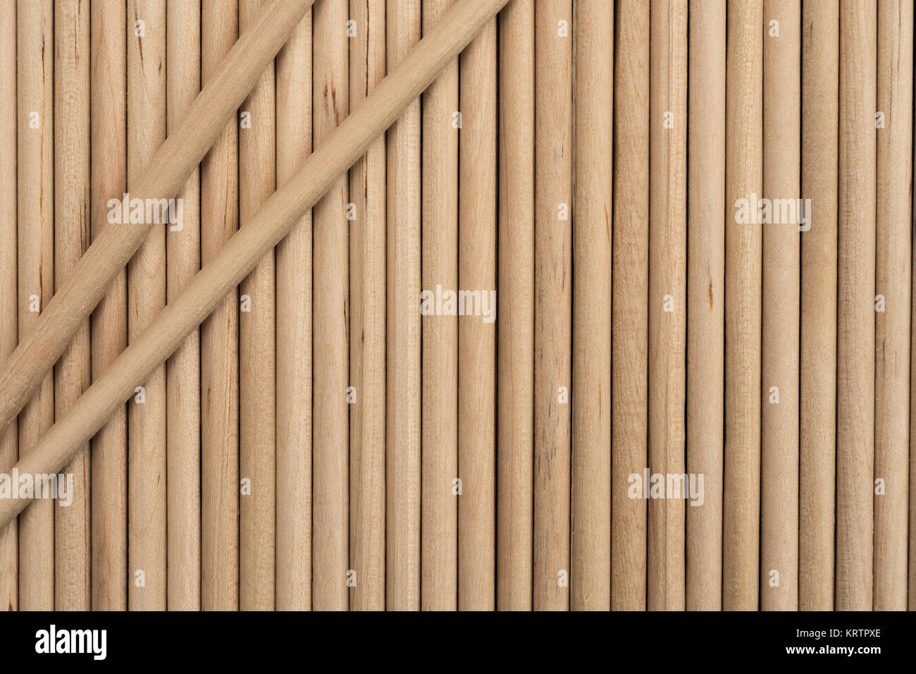 Close-up aus Holz Lutscher Sticks. Stockfoto