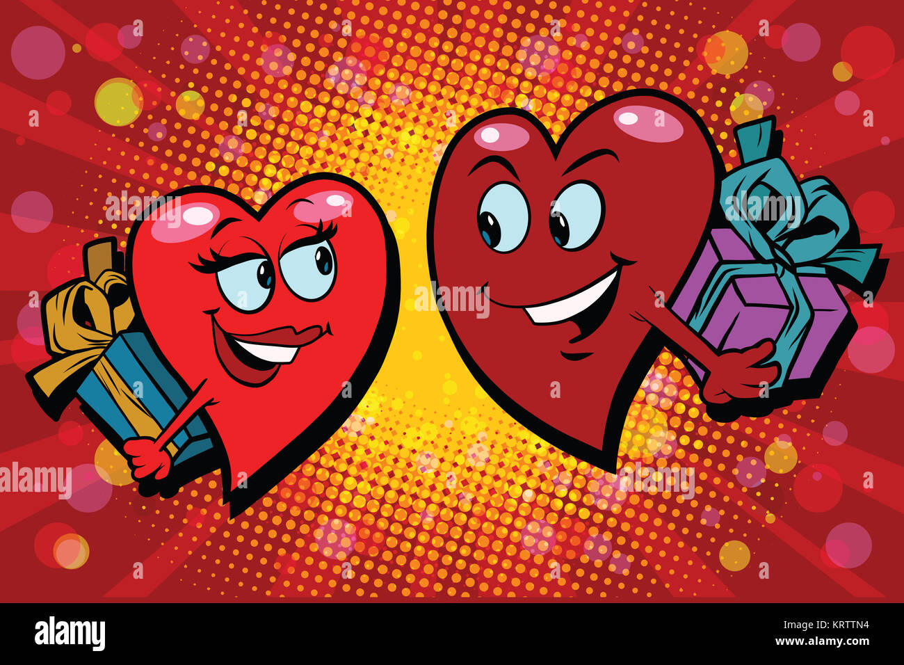 Cute Heart Love Comic Symbol Stockfotos &amp; Cute Heart Love