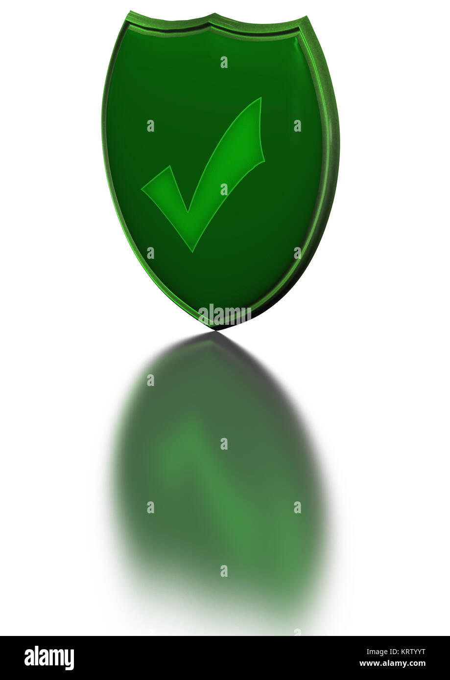 Klassische Shield isoliert auf dem weißen Stockfoto