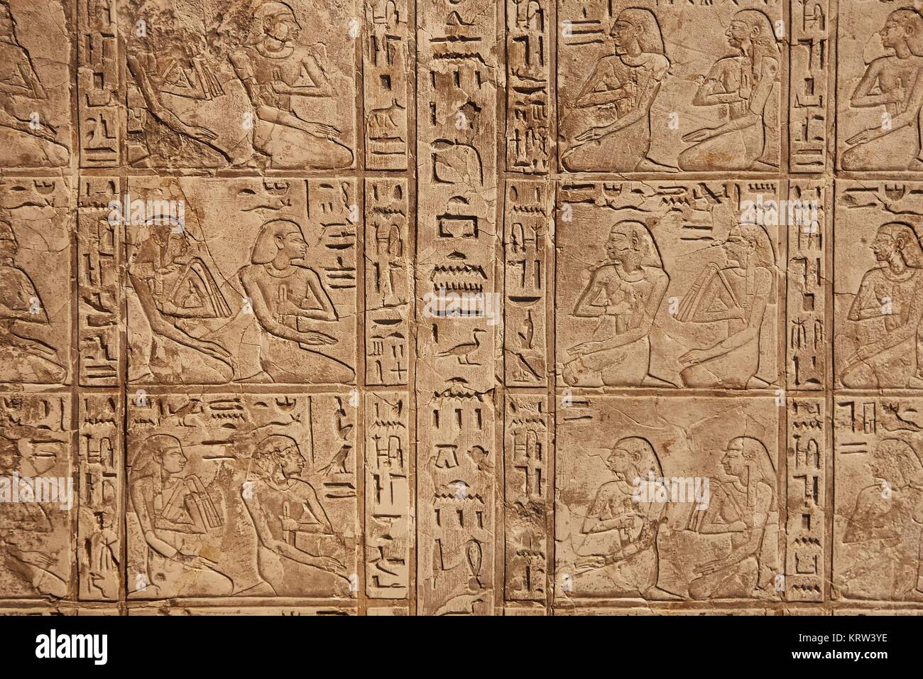 Alten hieroglyphischen Bilder Stockfoto