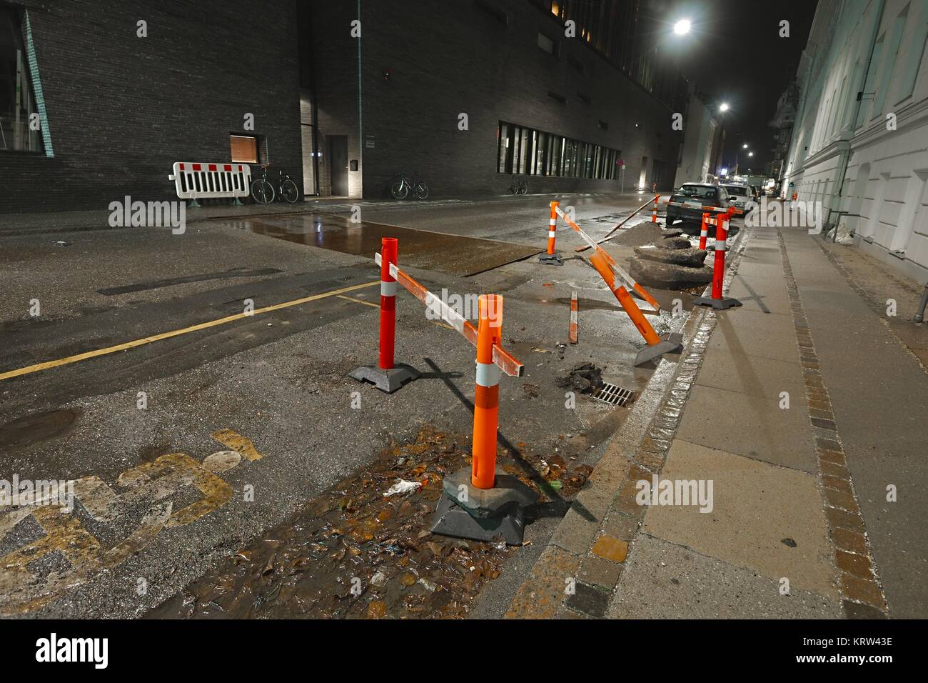 Straßenbaustelle Stockfoto