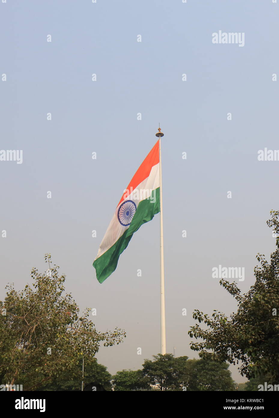 Indische Nationalflagge Connaught Place New Delhi Indien Stockfoto