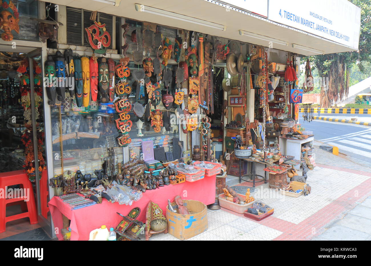 Tibetische Street Market in New Delhi Indien Stockfoto