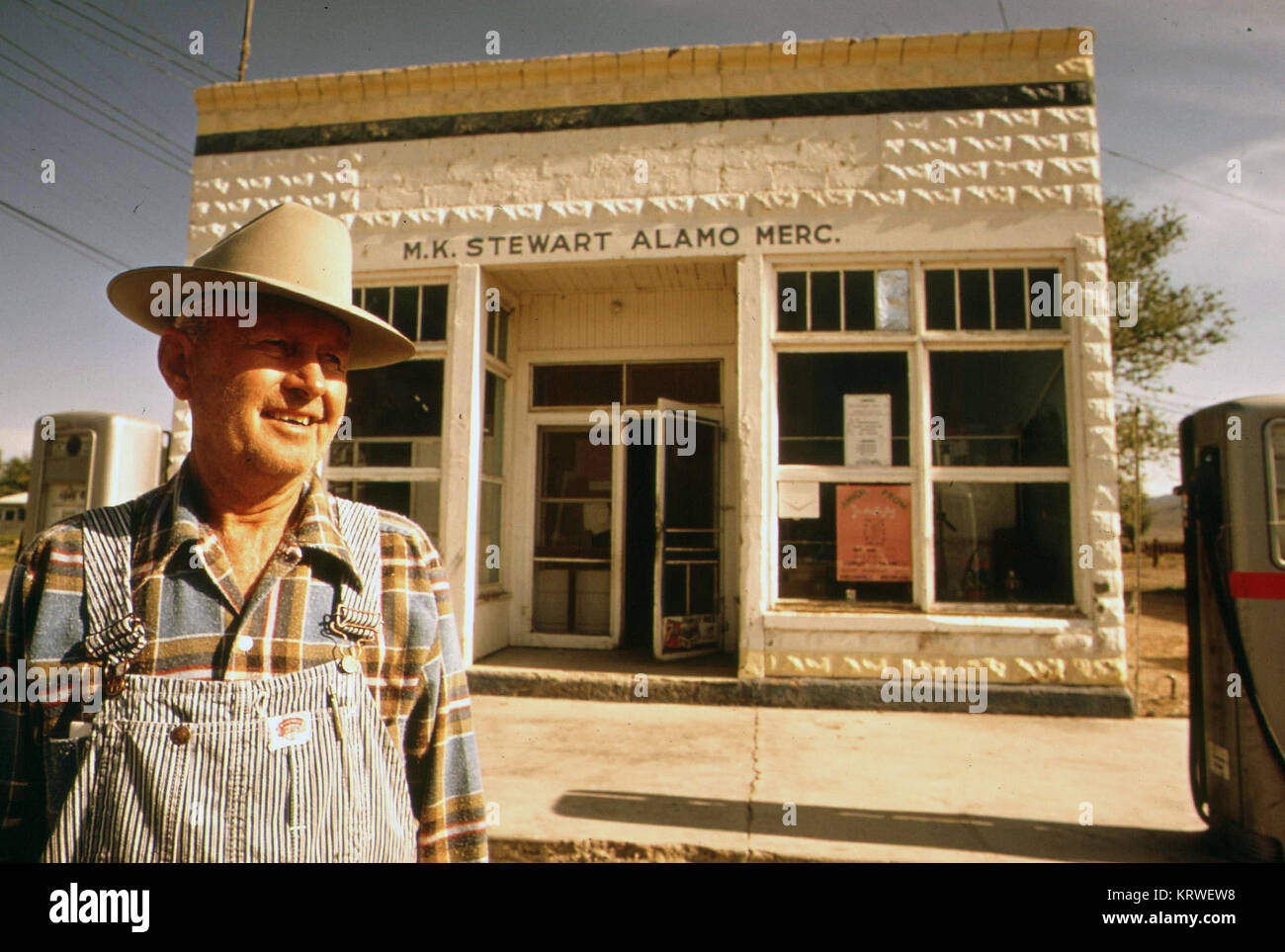 Bewohner in Alamo, Nevada trug TLD (Thermo leuchtende docimeters) im Bereich der nuklearen Fallout nach Atomtests in der Wüste von Nevada zu messen. Stockfoto
