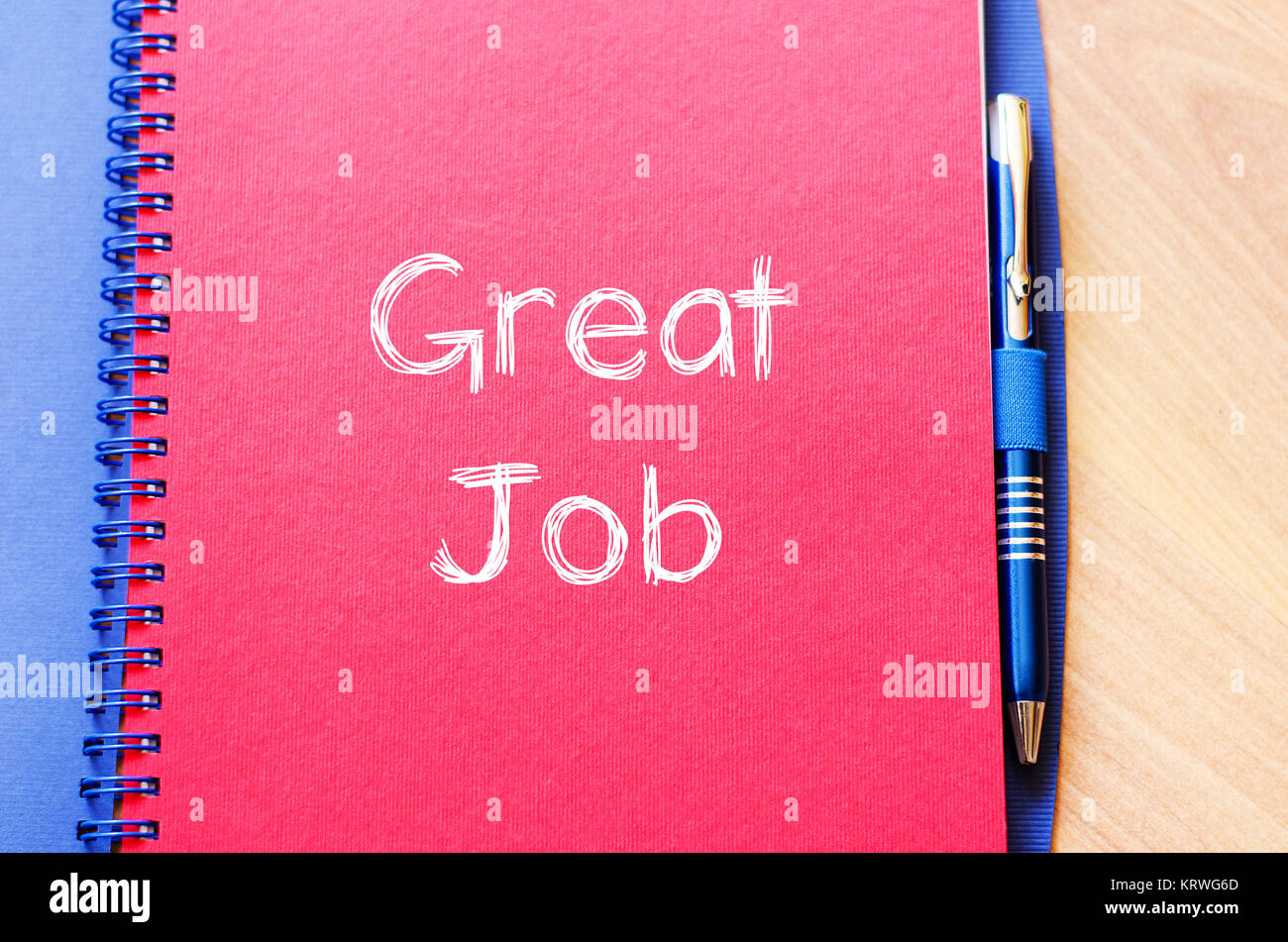 Tolle Arbeit Konzept auf Notebook Stockfotografie Alamy