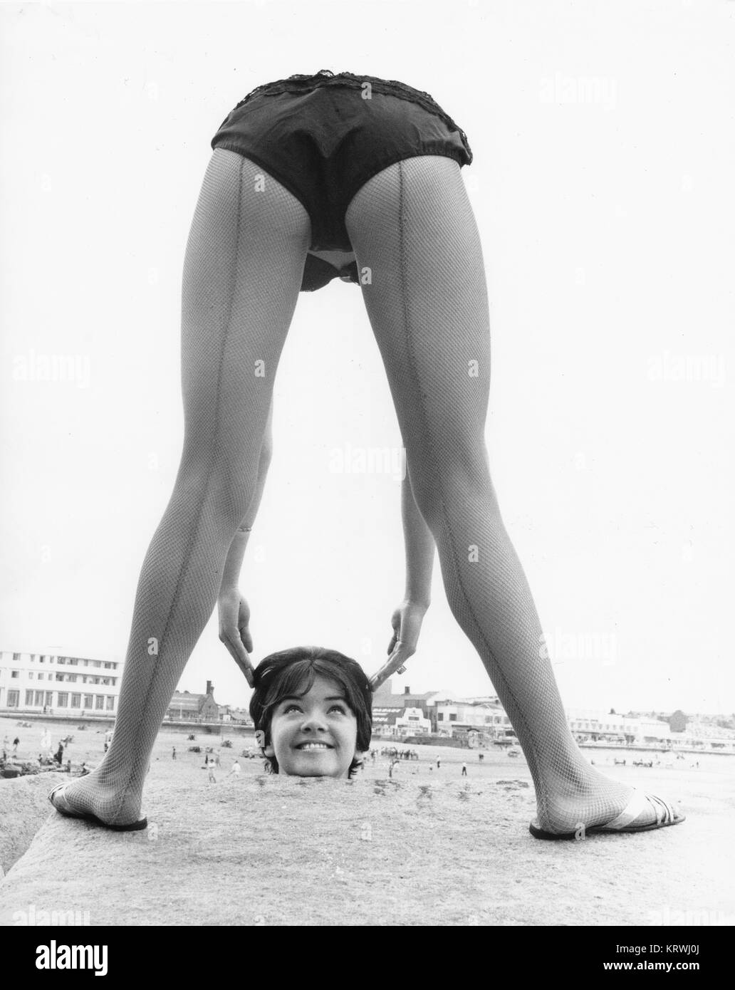 Frau verlor seinen Kopf, England, Großbritannien Stockfoto