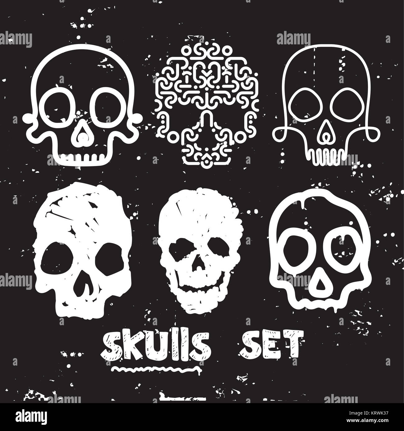 Skull set Design-element Stockfoto