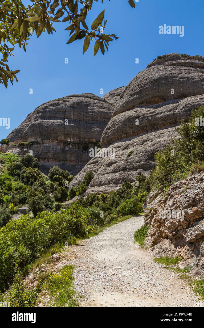 Montserrat Berge Road, Spanien Stockfoto