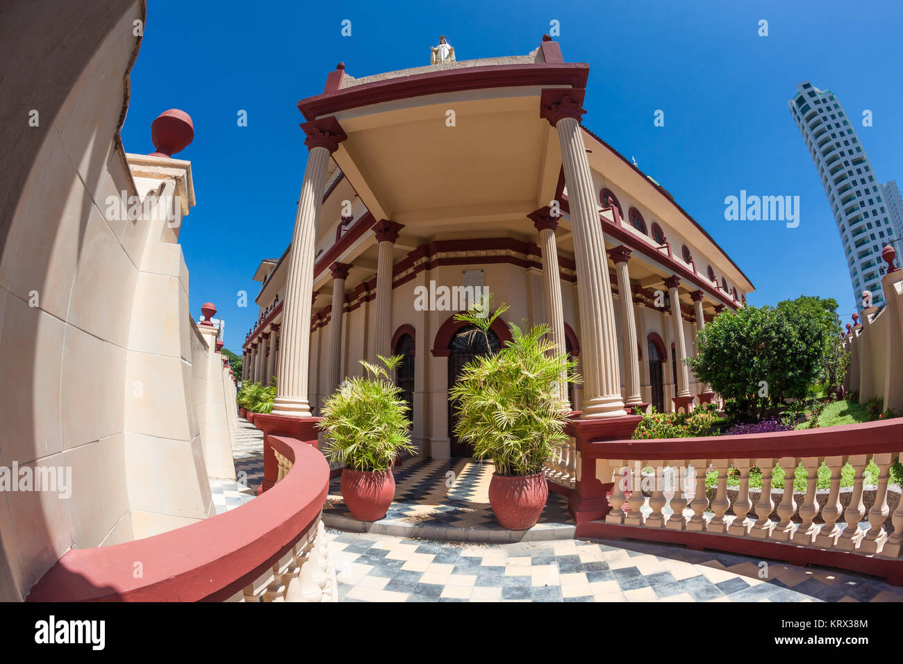 In Cartagena de Indias Gebäude aus der Kolonialzeit Stockfoto