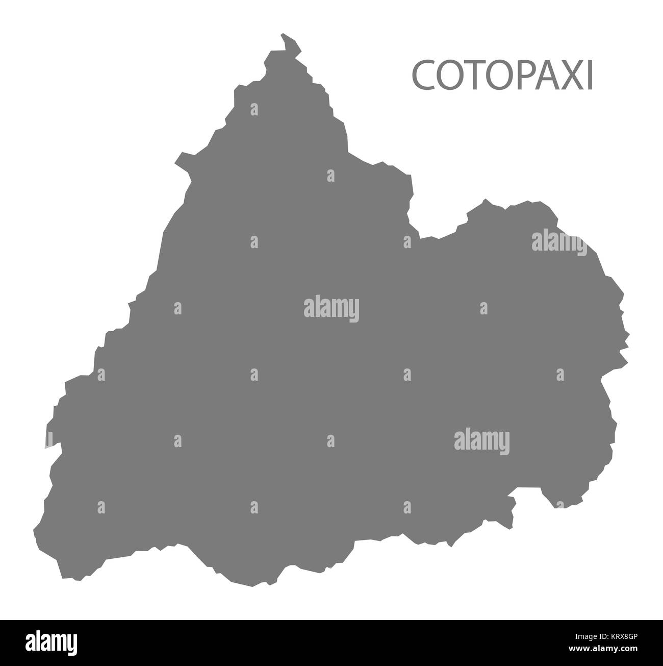 Cotopaxi Ecuador Karte grau Stockfoto