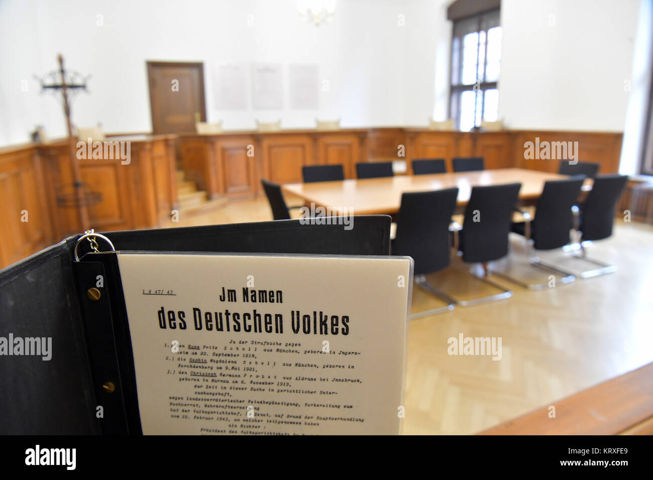 Blick auf den Saal 216 (heute 253) am Palast der Gerechtigkeit an der ...