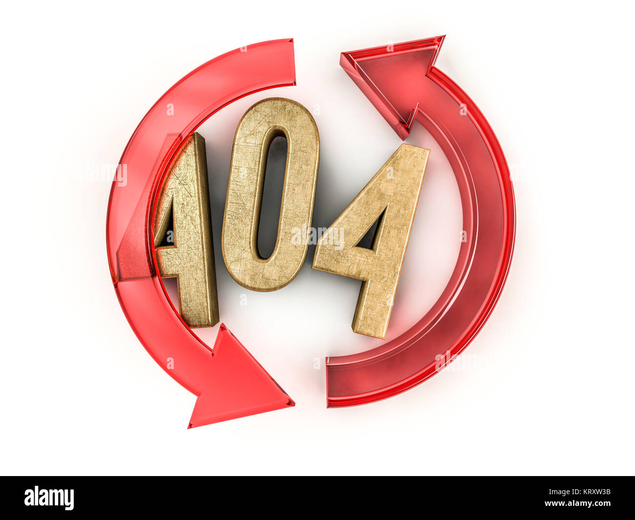 Fehler 404. Seite nicht gefunden 3D-Rendering Stockfoto
