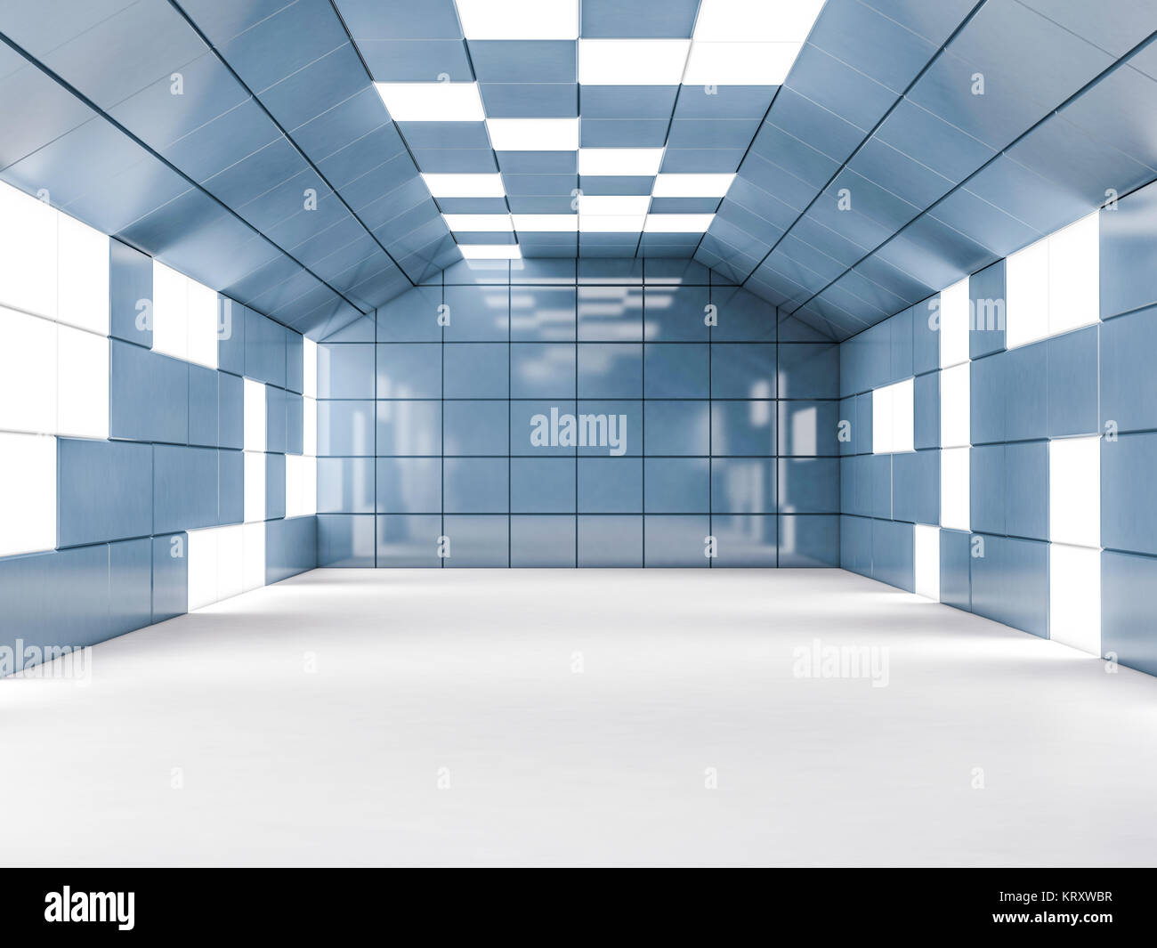 Einfach leer Inneneinrichtung mit Lampen. 3D-Rendering Stockfoto