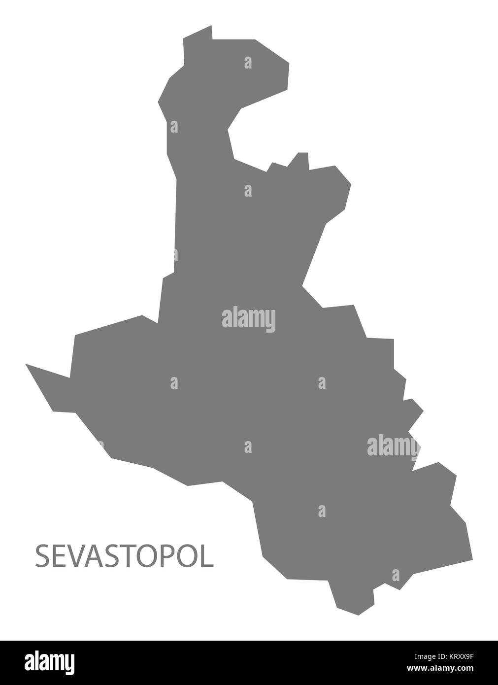Sewastopol Ukraine Karte grau Stockfoto