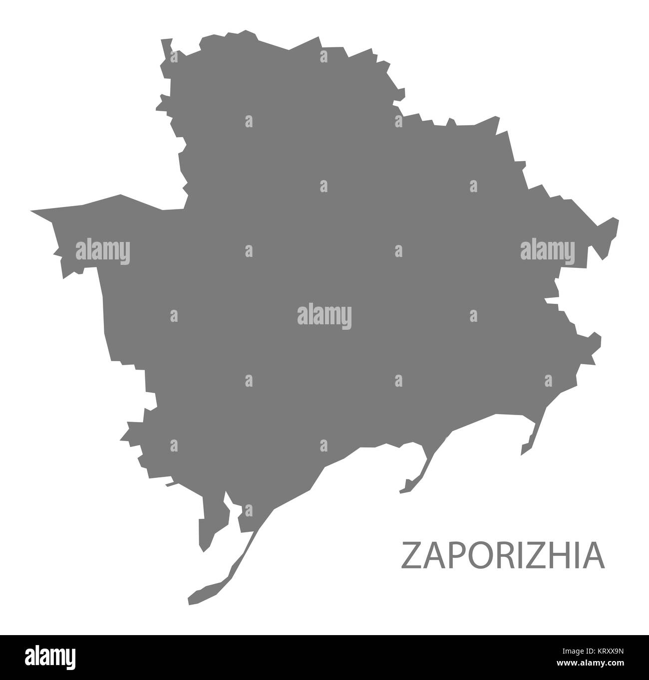 Saporoshje Ukraine Karte grau Stockfoto