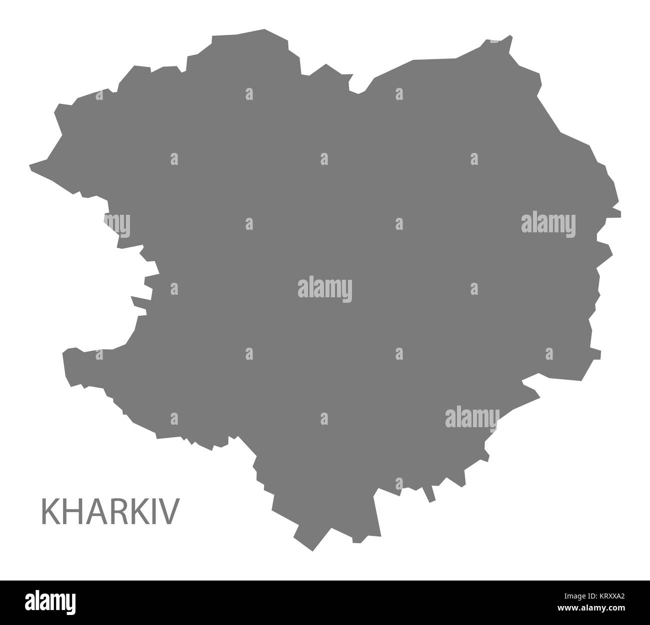 Charkow Ukraine Karte grau Stockfoto