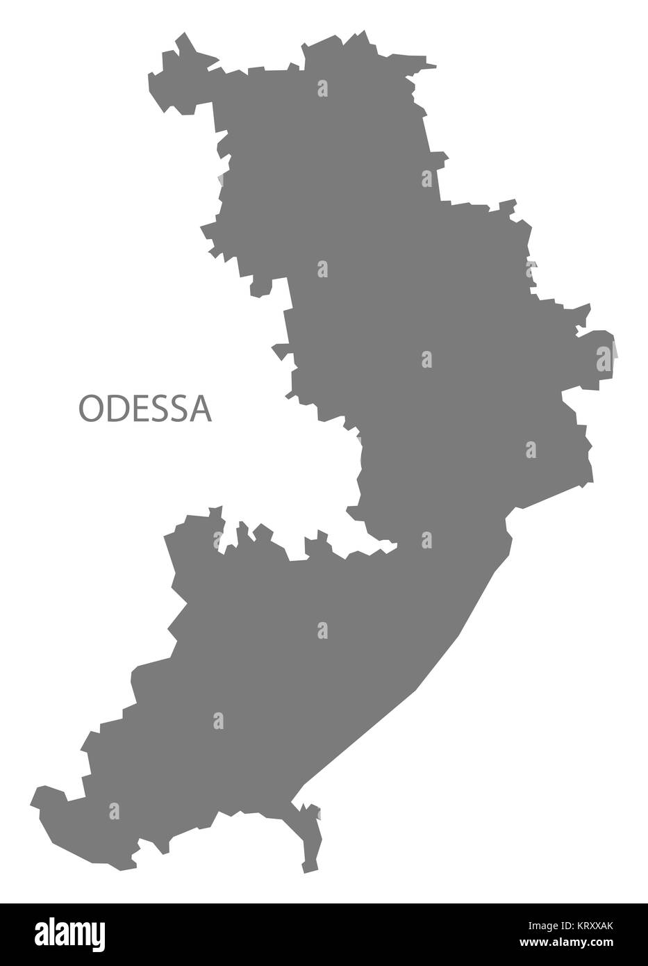 Odessa Ukraine Karte grau Stockfoto