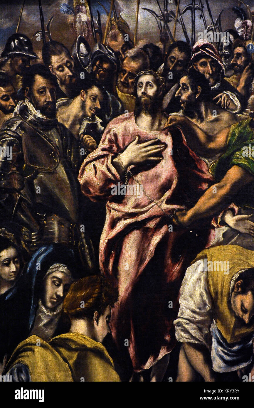El Greco (1541-1614). Kretische Maler. Jesus Christus seiner Kleider beraubt. Detail. National Gallery. Oslo. Norwegen. Stockfoto