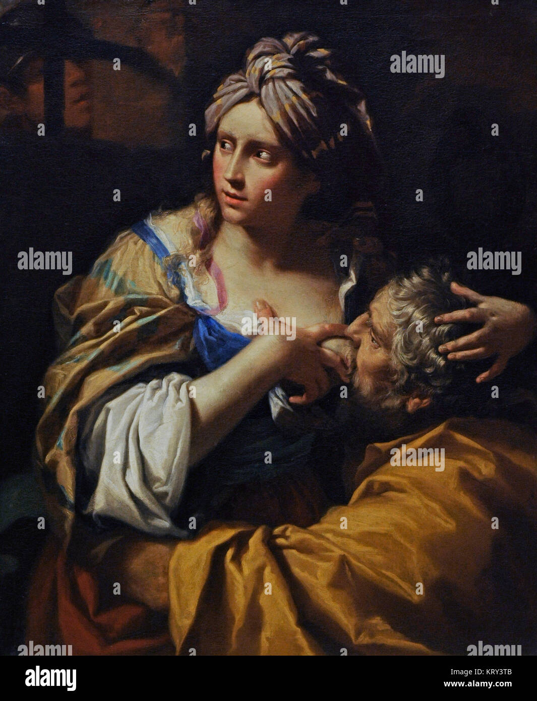 Lorenzo Pasinelli (1629-1700). Italienischer Maler. Römischen Nächstenliebe, Ca. 1670. National Gallery. Oslo. Norwegen. Stockfoto