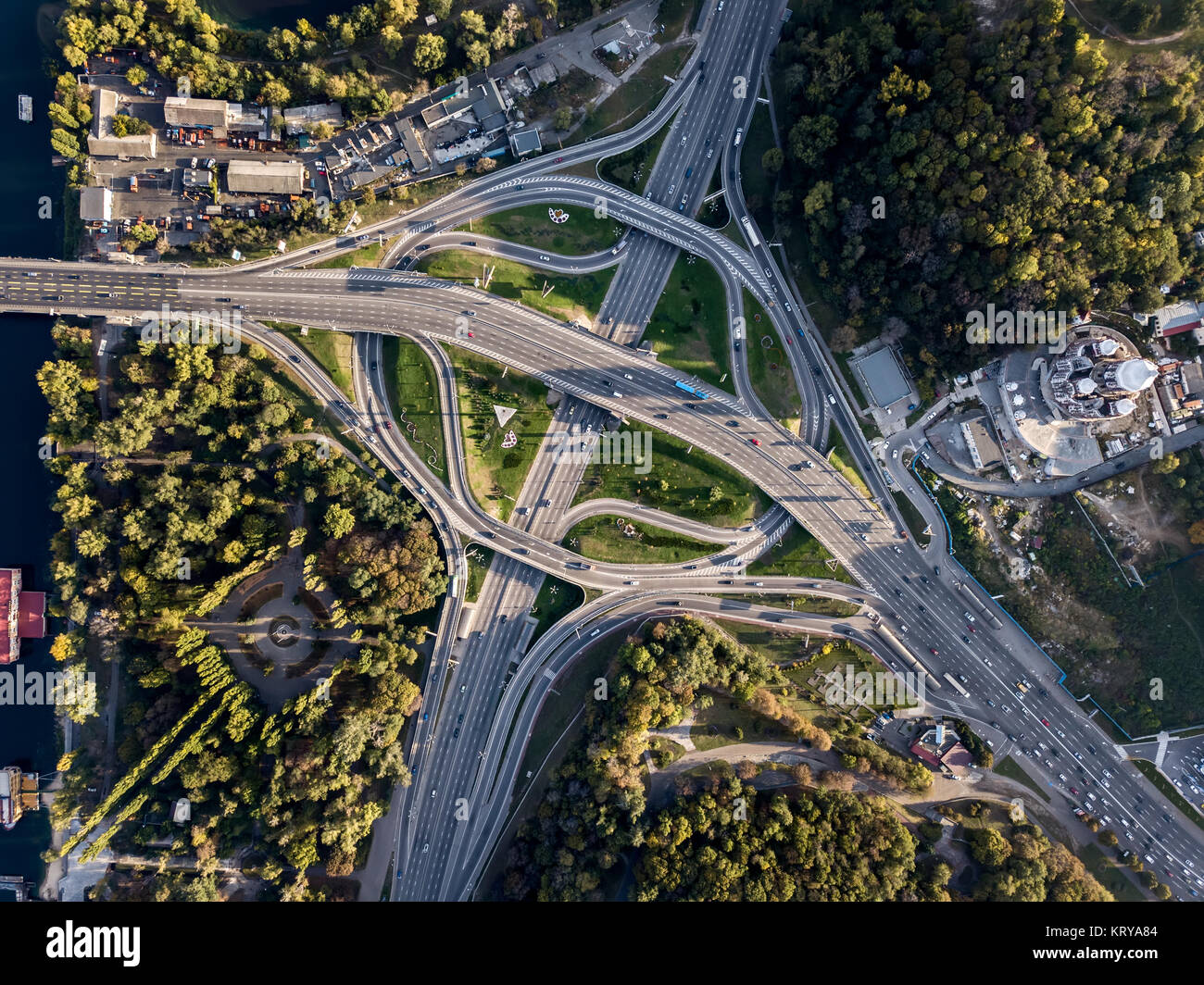 Luftbild von stadtbild Stockfoto