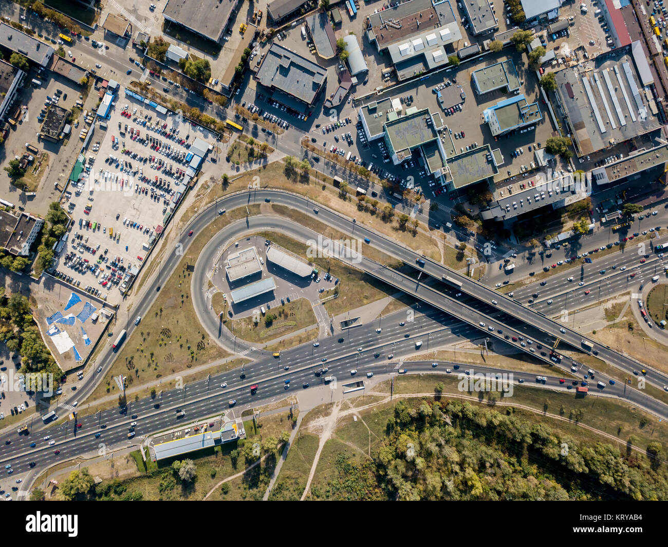 Luftbild von stadtbild Stockfoto