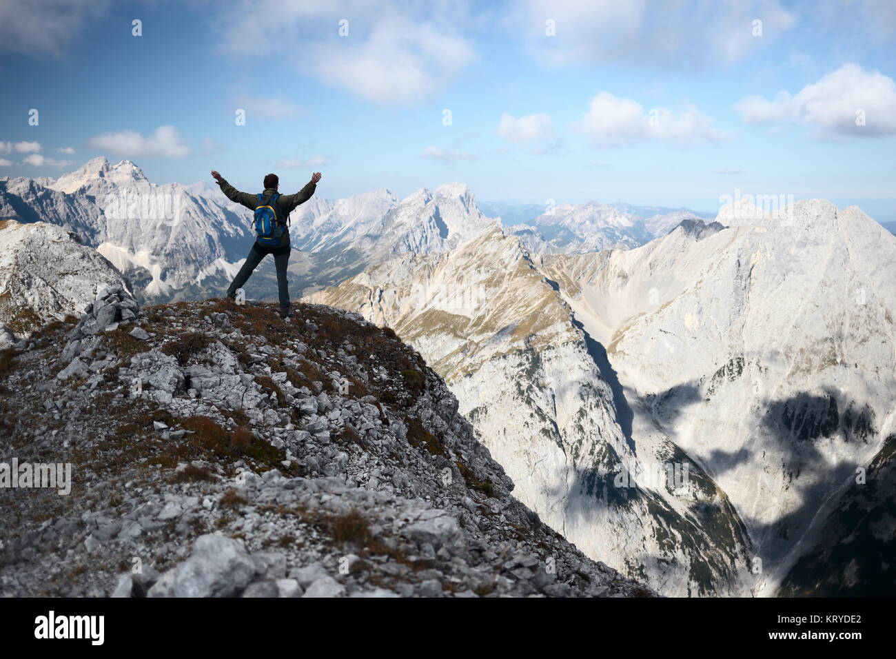 Chance auf Erfolg in den Bergen Stockfoto