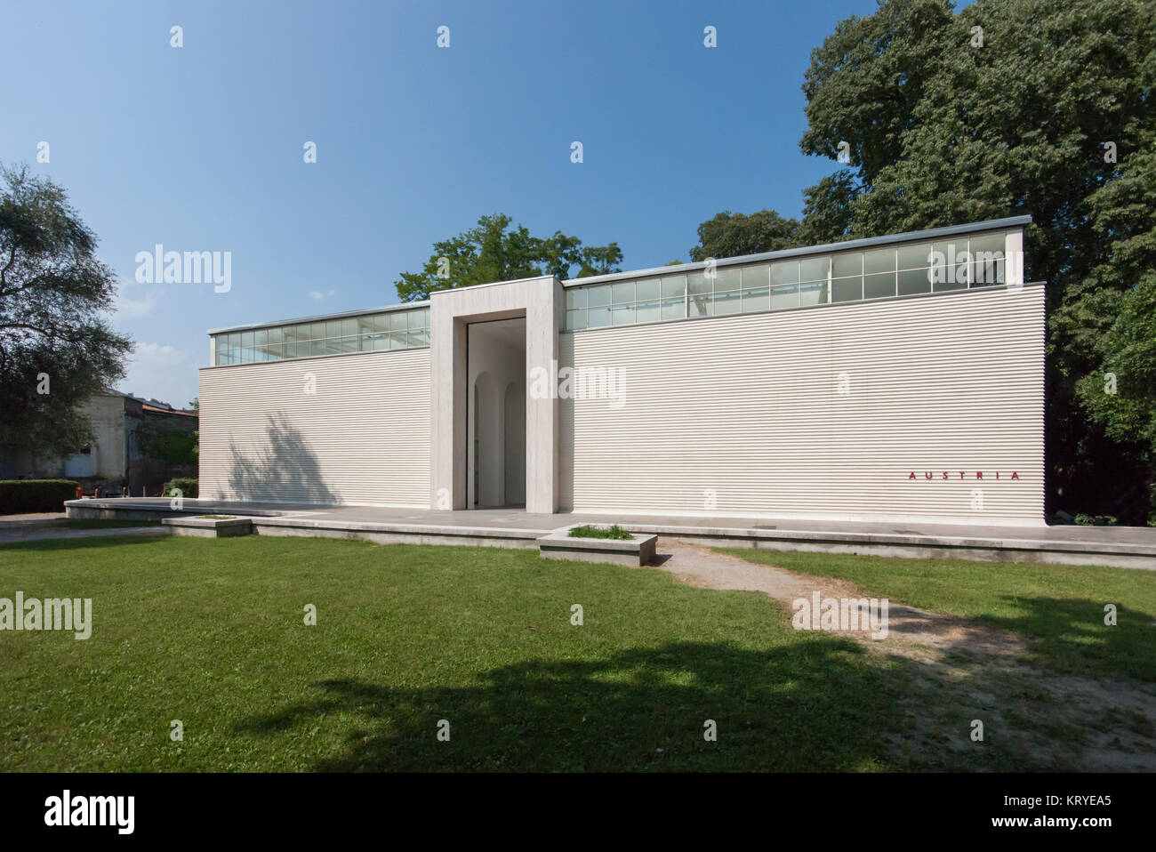 Josef Hoffmann, Österreichischer Pavillon, 1934-1956, (von Hans Hollein im Jahr 1984 renoviert), Venedig Biennale Gärten, Moderne & Internationale Architektur Stockfoto