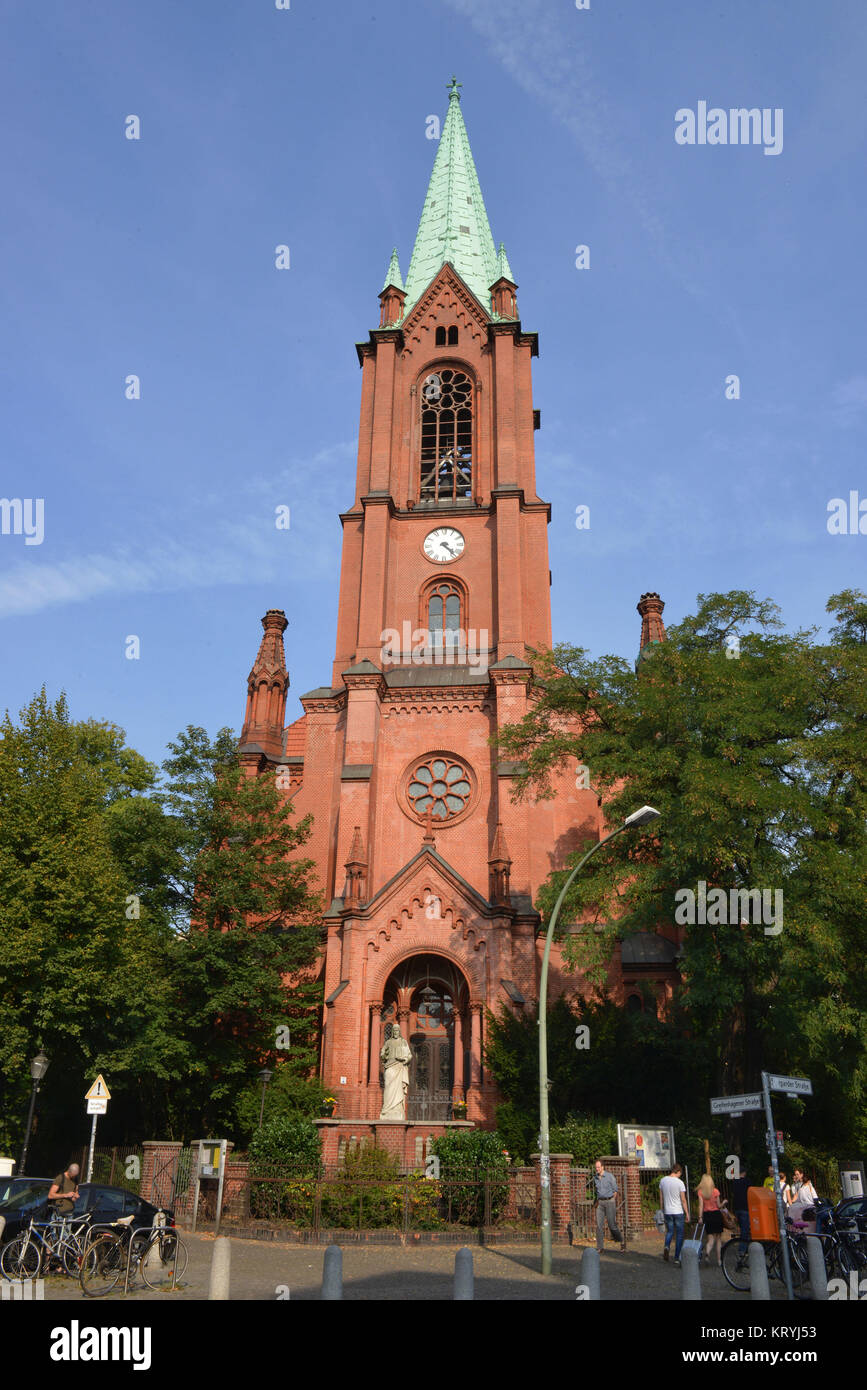 Gethsemanekirche, Stargarder Straße, Prenzlauer Berg, Berlin, Deutschland, Stargarder Straße, Prenzlauer Berg, Deutschland Stockfoto