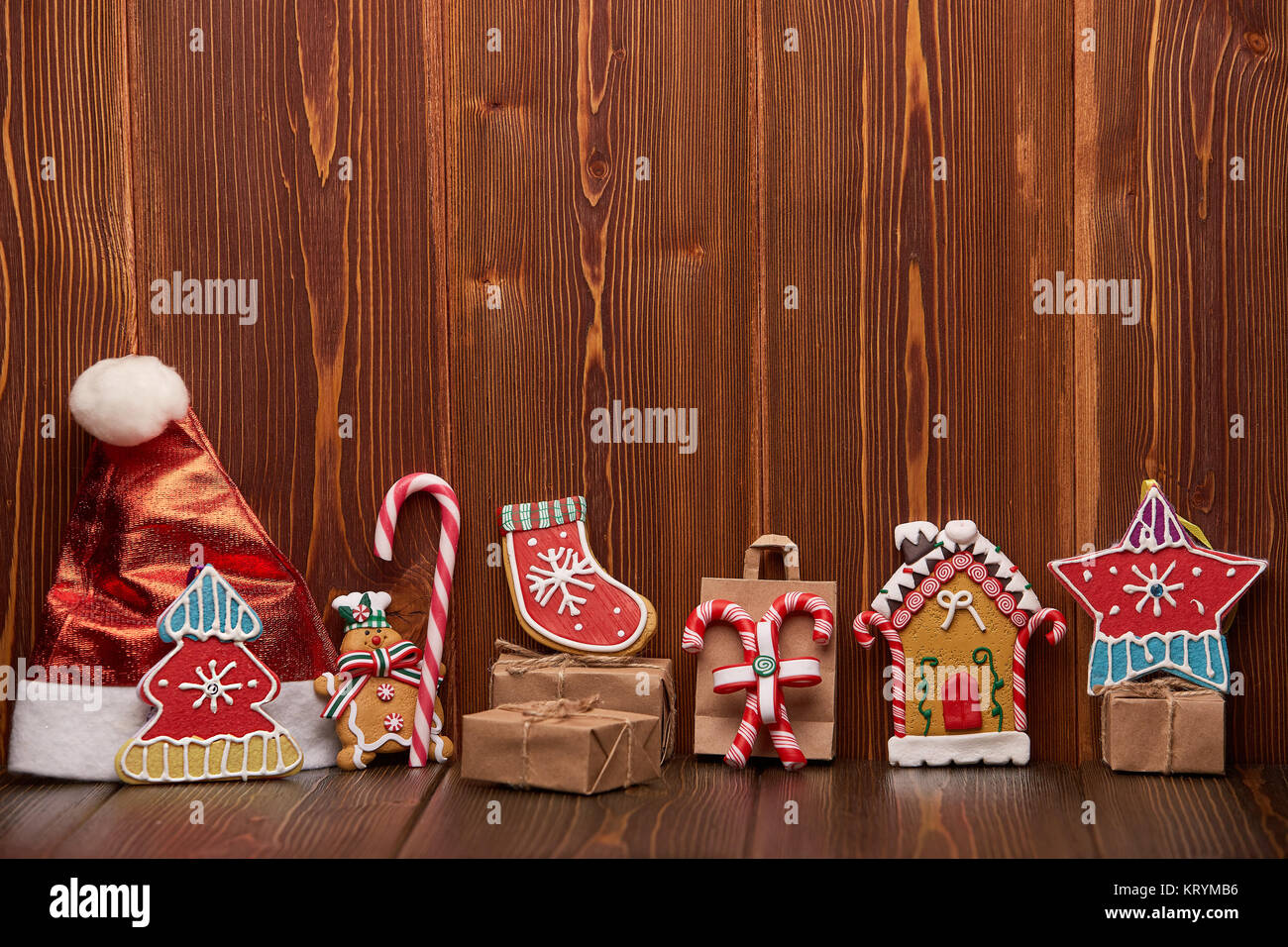 Weihnachten und neues Jahr Hintergrund. Stockfoto