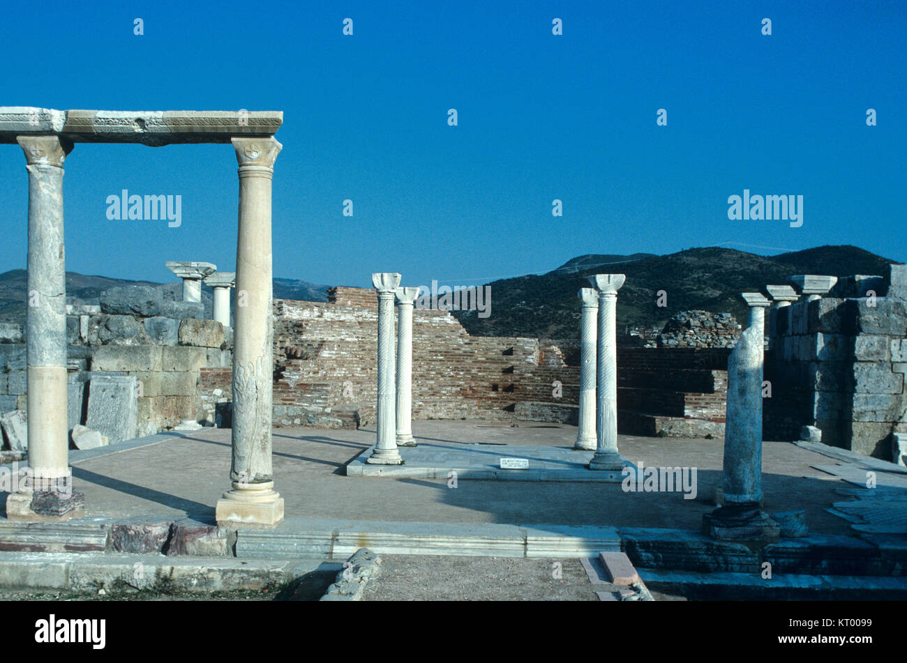 Grab des Heiligen Johannes der Apostel & Saint John's Church oder die Basilika, c 6., Selçuk, Izmir, Türkei Stockfoto