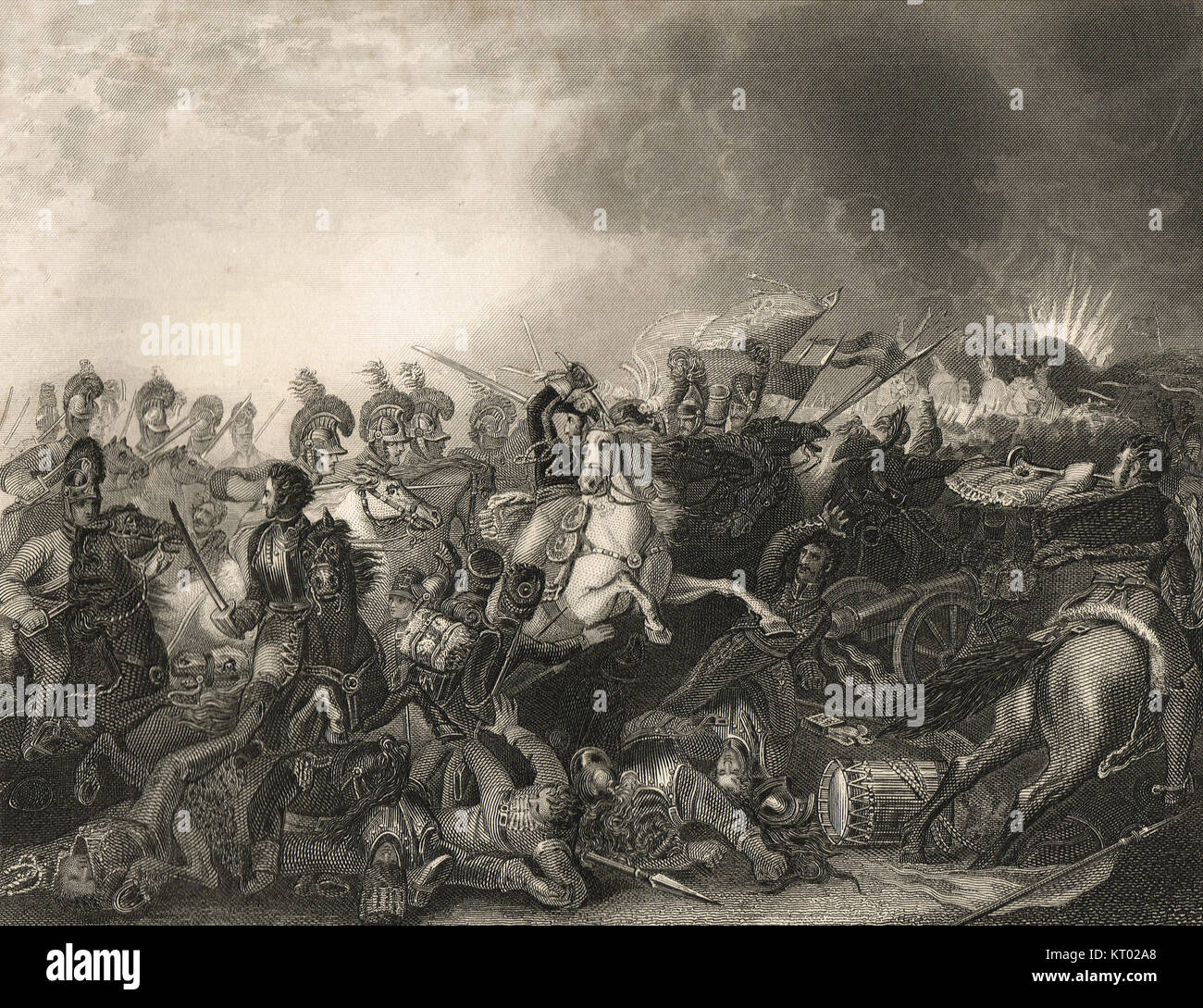 Entscheidend für die Rettungsschwimmer, Schlacht von Waterloo, 18. Juni 1815 Stockfoto