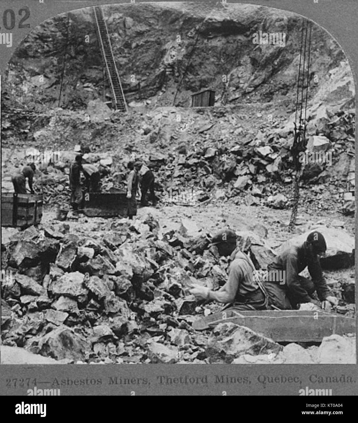 Asbest Bergbau Thetford Mines Stockfoto