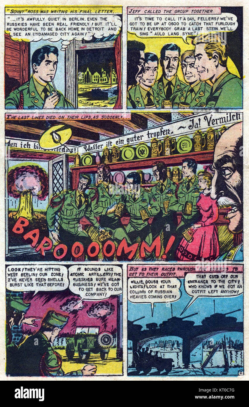 Atomic war 0118 ist ein fiktiver Film, der sich mit den Folgen eines Atomkonflikts befasst. Der Film beschäftigt sich mit Themen wie Überleben, Politik und globale Krise in einem postapokalyptischen Umfeld. Stockfoto