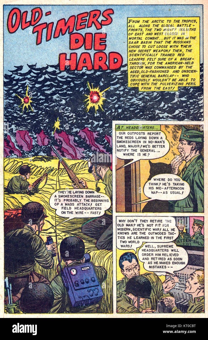 Atomic war 0412 ist eine künstlerische Darstellung, die das Thema des Atomkonflikts und seine globalen Auswirkungen reflektiert. Das Bild vermittelt die Spannungen und verheerenden Auswirkungen des Atomkriegs Mitte des 20. Jahrhunderts. Stockfoto